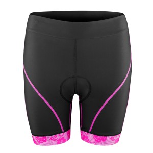 shorts F ROSE to waist with pad. black-pink  L