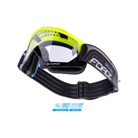 goggles FORCE GRIME downhill bl-fluo. clear lens