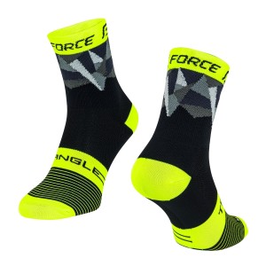 socks FORCE TRIANGLE. black-fluo-grey S-M