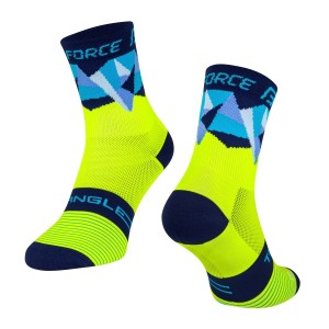 socks FORCE TRIANGLE. fluo-blue S-M