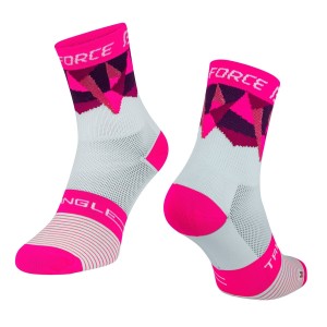 socks FORCE TRIANGLE. white-pink S-M