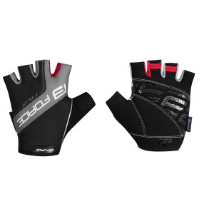 gloves FORCE RIVAL. black-grey