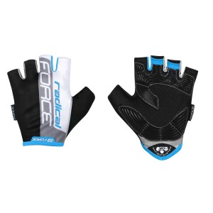 gloves FORCE RADICAL. black-white-blue L