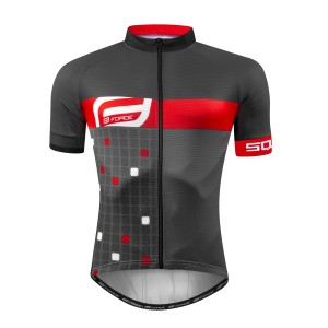 jersey FORCE SQUARE short sleeves. grey-red L