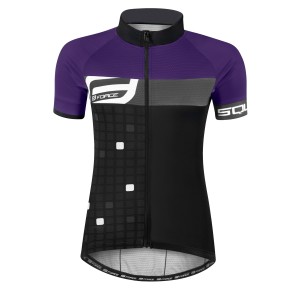 jersey F SQUARE ladies short sl. black-purple L