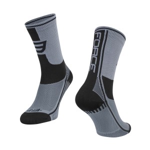 socks FORCE LONG PLUS. grey-black XXL
