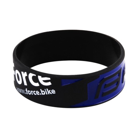 wrist band silicone FORCE black-blue 18 cm