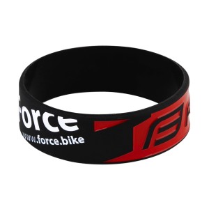 wrist band silicone FORCE black-fluo 18 cm