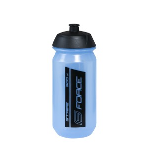 Flasche FORCE STRIPE 0.5 l. transparent blau