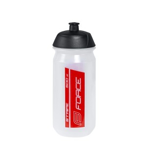 bottle FORCE STRIPE 0.5 l. transparent-red