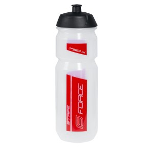 bottle FORCE STRIPE 0.75 l. transparent-red