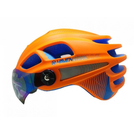 HAVEN VISION FUTURE Fahrrad Helm aufklappbares Visier Gr. S/M, Orange