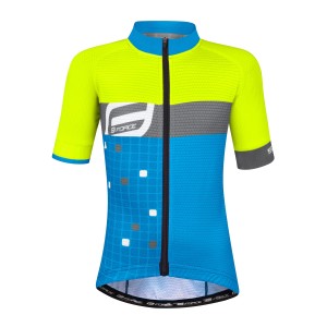 jersey F KID SQUARE  fluo-blue 128-140