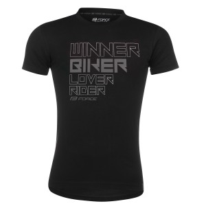 T-shirt FORCE WINNER short sl.  black L