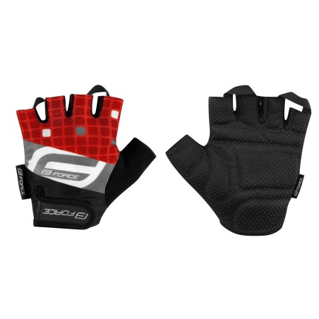gloves FORCE SQUARE  red L