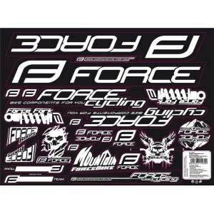 stickers FORCE MAD for bike frame  37x27 cm
