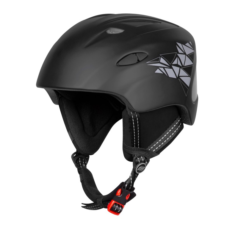 helmet FORCE SKI black  grey print XS-S