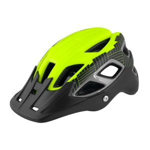 Helm FORCE AVES MTB  schwarz matt +gelb L-XL