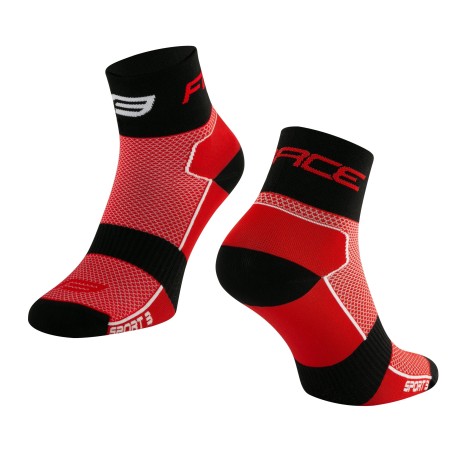 socks FORCE SPORT 3  red-black L-XL/42-46