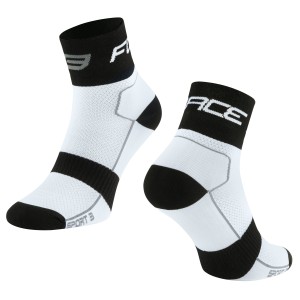 socks FORCE SPORT 3  white-black L-XL/42-46