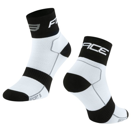 socks FORCE SPORT 3  white-black L-XL/42-46