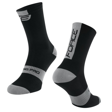 socks FORCE LONG PRO  black-grey L-XL/42-46