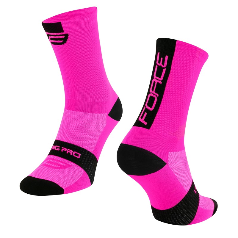 socks FORCE LONG PRO  pink-black S-M/36-41