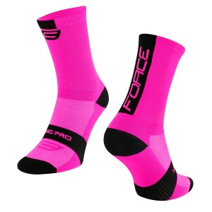 socks FORCE LONG PRO  pink-black L-XL/42-46