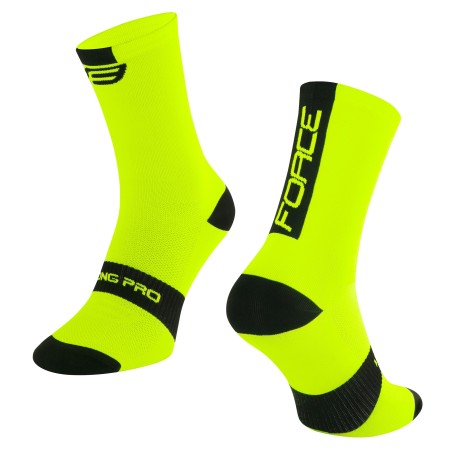 socks FORCE LONG PRO  fluo-black L-XL/42-46