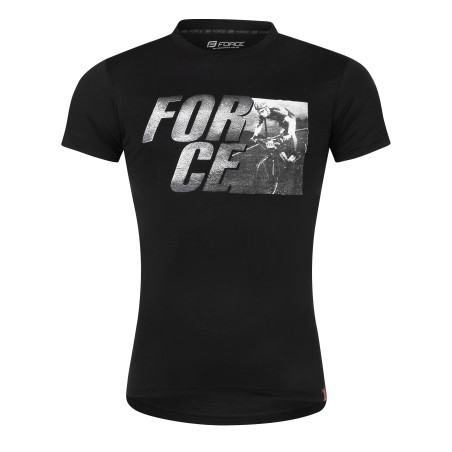 T-shirt FORCE SPIRIT short sl.  black L