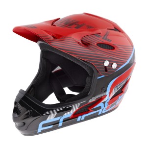 helmet FORCE TIGER downhill  red-blk-blue S-M