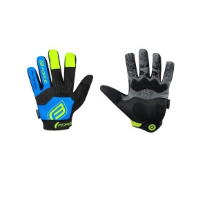 Handschuhe FORCE KID MTB AUTONOMY  schwarz-blau +15 °C und darüber