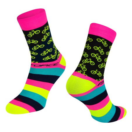 socks FORCE CYCLE  pink S-M/36-41