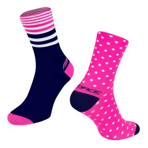 socks FORCE SPOT  pink-blue L-XL/42-46