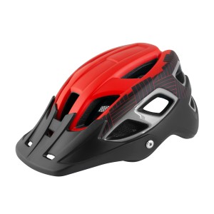 helmet FORCE AVES MTB  red-black L-XL matt