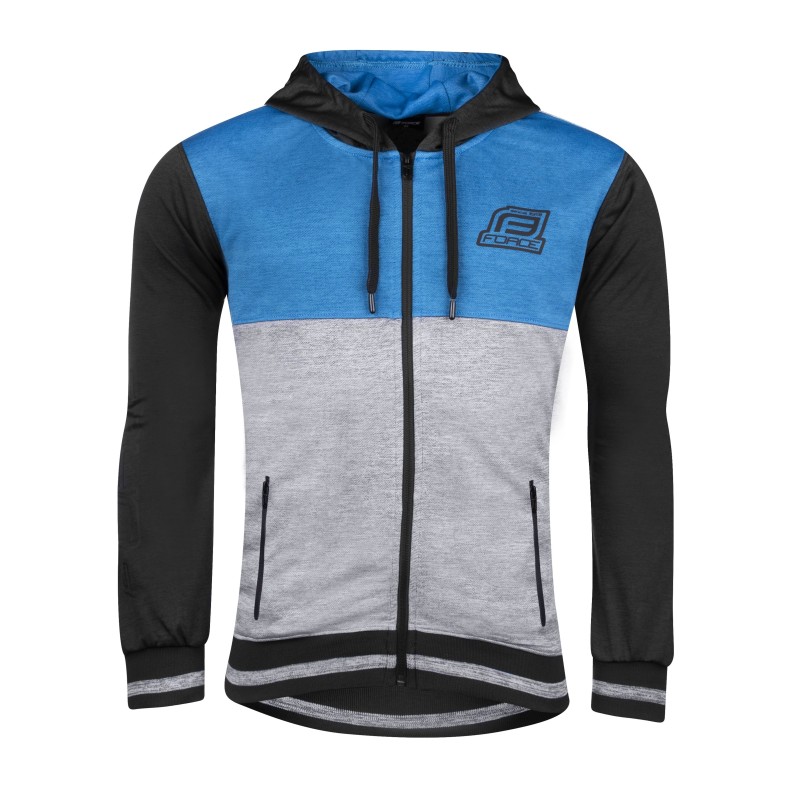 sweatshirt F ROCKY with zipper  black-blue L