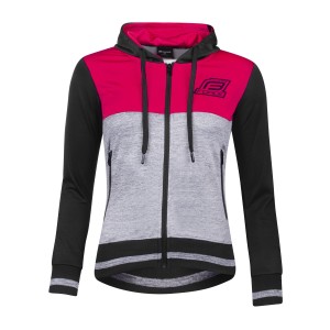 sweatshirt F ADRIANA with zipper  black-pink L