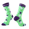 socks FORCE SQUARE  green-purple L-XL/42-46
