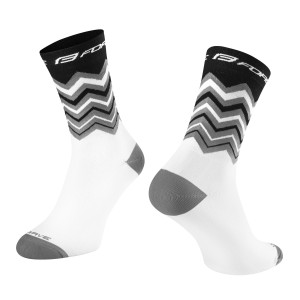 socks FORCE WAVE  black-white L-XL/42-46