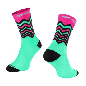 socks FORCE WAVE  pink-green L-XL/42-46