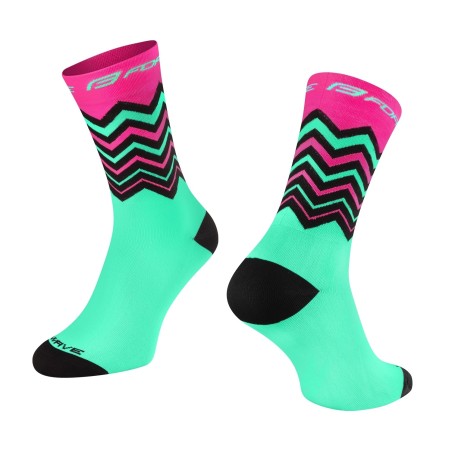 socks FORCE WAVE  pink-green L-XL/42-46