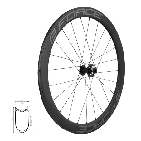 wheel front road FORCE TEAM CARBON DISC 50 clinch.
