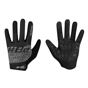 Handschuhe FORCE MTB SWIPE grau-schwarz+15 °C plus