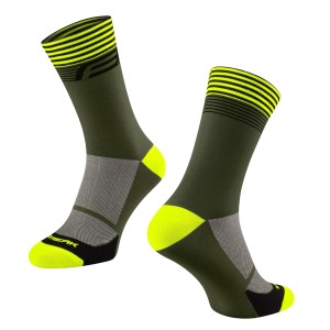 socks FORCE STREAK  green-fluo S-M/36-41