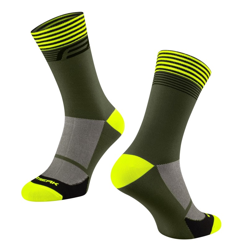 socks FORCE STREAK  green-fluo L-XL/42-46