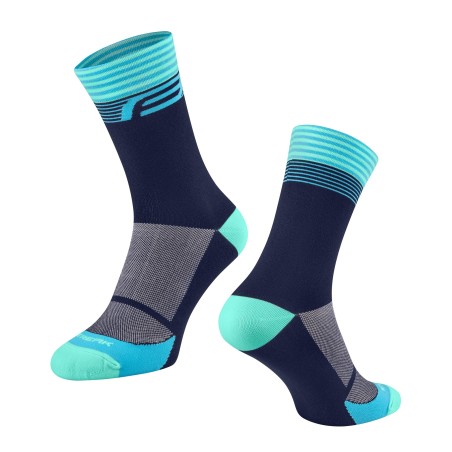 socks FORCE STREAK  blue-turquoise S-M/36-41