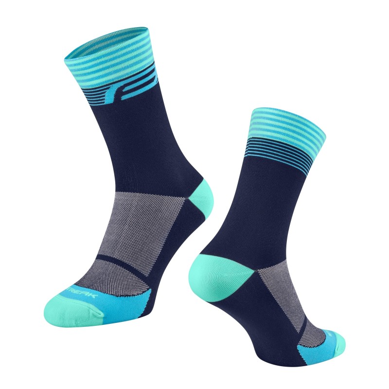 socks FORCE STREAK  blue-turquoise L-XL/42-46