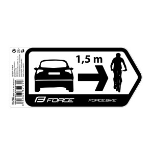 sticker FORCE SAFETY for car 184 x 84 mm black