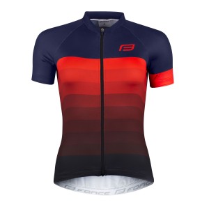 jersey F ASCENT lady short sl  blue-red M