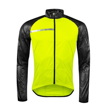 jacket FORCE WINDPRO windproof  fluo-black L